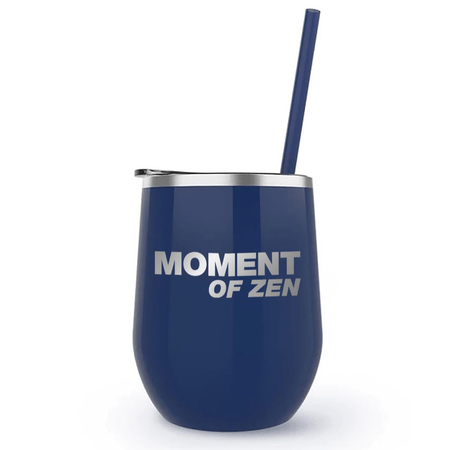 The Daily Show Moment of Zen Laser Engraved Wine Tumbler with Straw - Paramount Shop