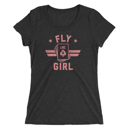 Top Gun: Maverick Fly Like A Girl Women's Tri - Blend Short Sleeve T - Shirt - Paramount Shop