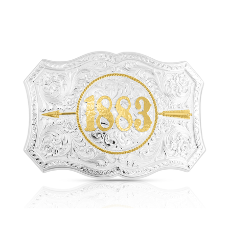 Yellowstone 1883 Filigree Silver Belt Buckle - Paramount Shop