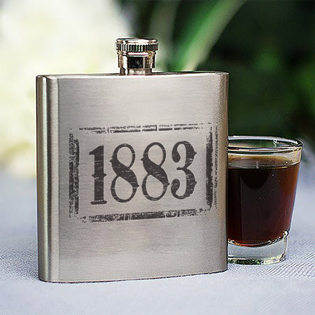 Yellowstone 1883 Logo Stainless Steel Flask - Paramount Shop