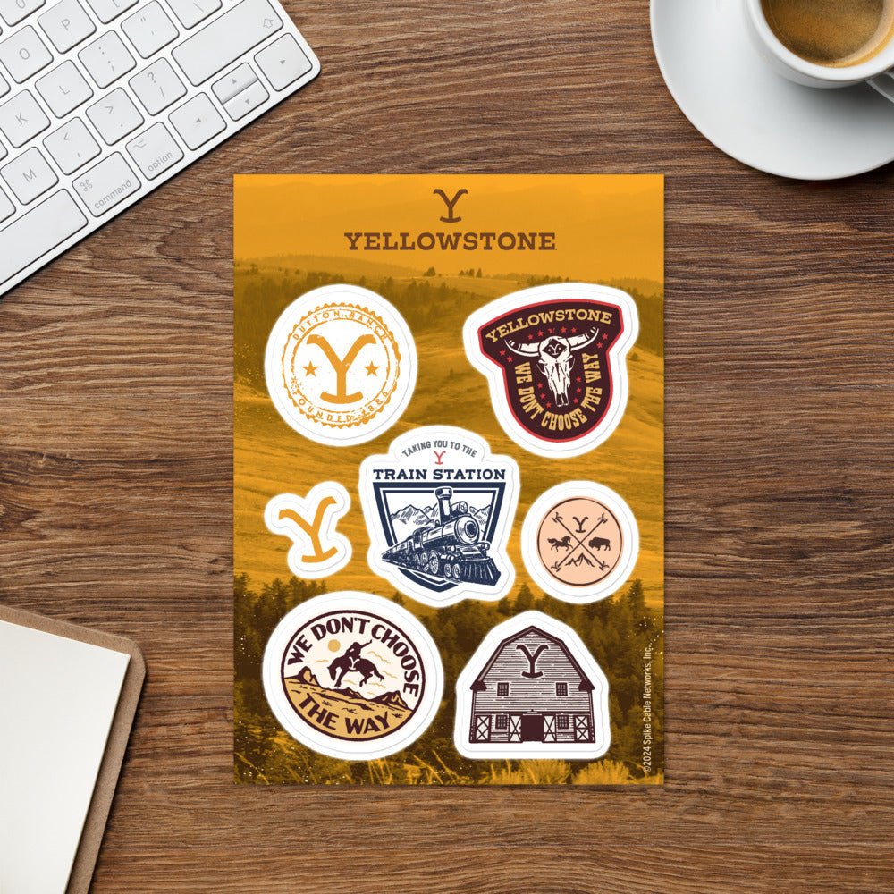 Yellowstone Badge Sticker Sheet - Paramount Shop