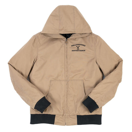 Yellowstone Dutton Ranch Hooded Khaki Jacket - Paramount Shop