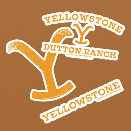 Yellowstone Logo Sticker Assorted Pack of 3 - Paramount Shop