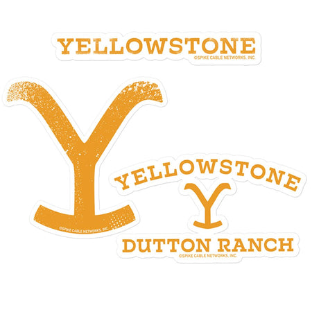 Yellowstone Logo Sticker Assorted Pack of 3 - Paramount Shop