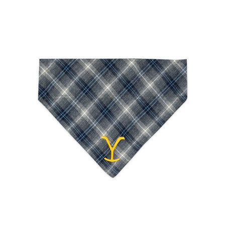 Yellowstone Y Logo Plaid Doggie Flandana - Paramount Shop