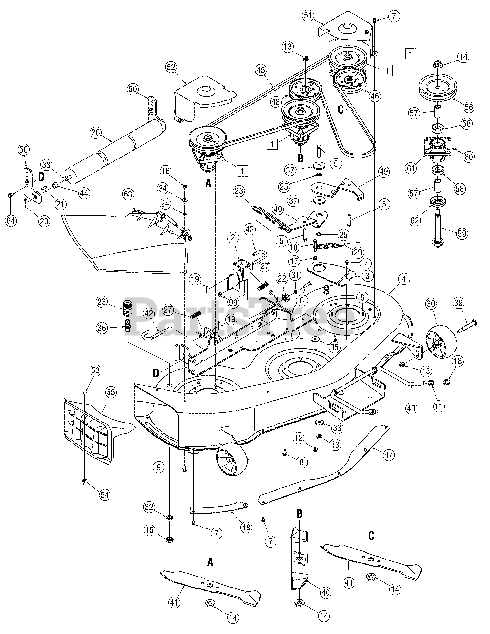 Cub Cadet 46 Inch Mower Deck Parts Diagram | Sexiz Pix