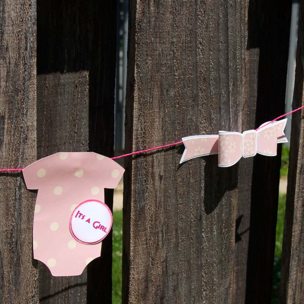 Pink And Brown Baby Shower Banner