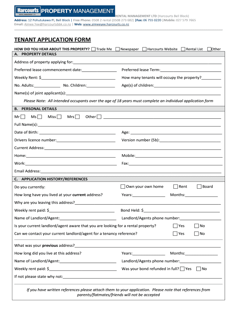 simple tenancy agreement template nz Preview on Page 1