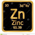 Periodic Table Element Zinc Icon Stock Illustration Illustration Of