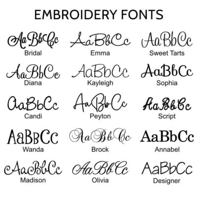 Embroidery Fonts