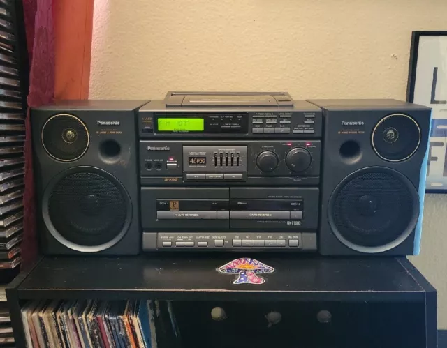 PANASONIC RX-DT680 PORTABLE Boombox Radio CD Cassette System Tested And ...