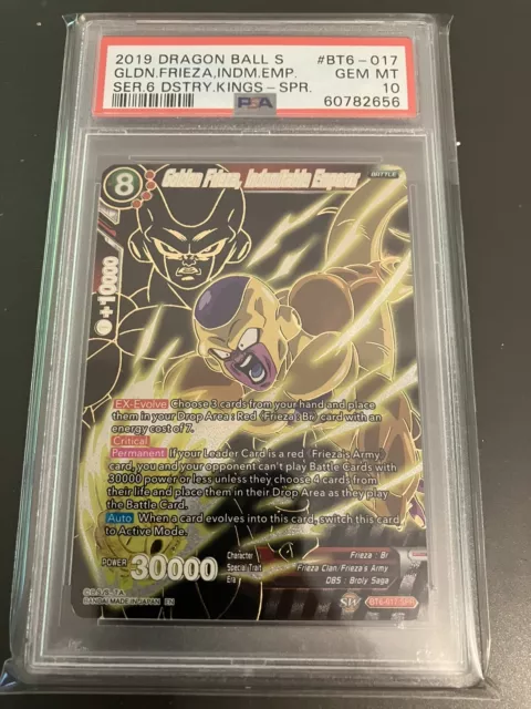 DRAGON BALL SUPER golden frieza indomitable emperor bt6 spr psa 10 £90. ...