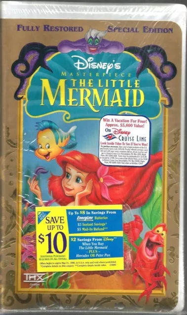 THE LITTLE MERMAID VHS 1998 Jodi Benson Pat Carroll Disney Animated ...