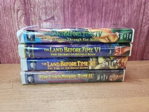 THE LAND BEFORE Time Collection VHS Lot Of 4 1990s Dinosaurs Kids ...