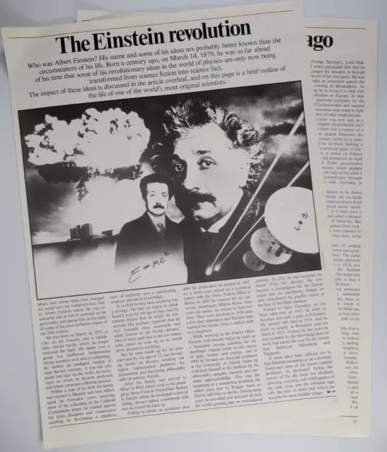 ALBERT EINSTEIN 100TH Birthday Legacy 1979 Illustrated London News ...