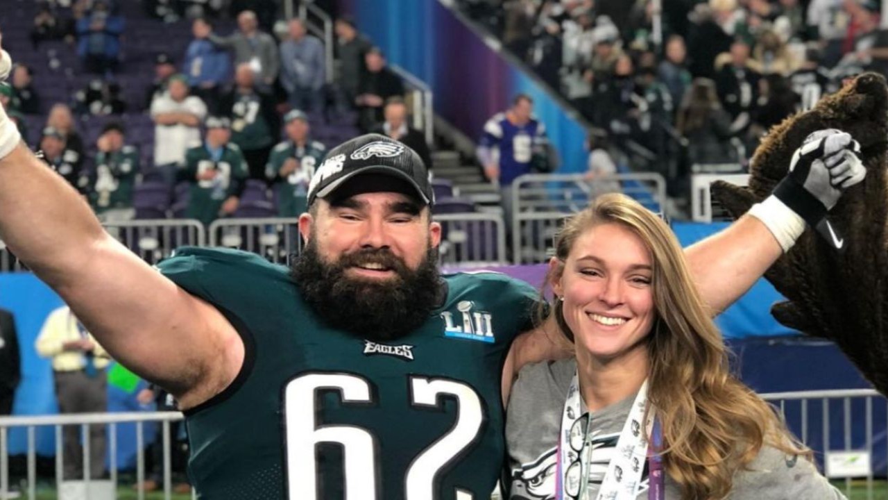 Jason Kelce and His Wife Kylie Cheer for Team USA During Field Hockey Game at 2024 Paris Olympics