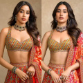 Janhvi Kapoor wears pearl choker worth Rs 52 Lakhs with coral Arpita Mehta lehenga at Anant Ambani-Radhika Merchant pre-wedding