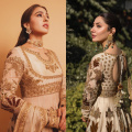 Fashion Face-Off: Sara Ali Khan or Mahira Khan, who do you think styled Iqbal Hussain’s ivory and gold Anarkali set better? 