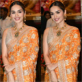 Manushi Chhillar embraces her traditional side in stunning orange and gold bandhani saree at pre-wedding celebrations of Anant Ambani-Radhika Merchant