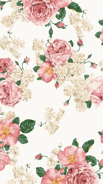 Cath kidston background floral iphone 7 1080x1920 wallpaper.