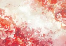 Flower watercolor 4K wallpaper with delicate details.