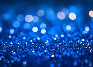 Get Glittery blue 4K wallpaper with a calm, cool sparkle.