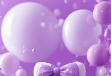 Hello Kitty surrounded by kawaii purple candy and sweets, wallpaper for iPhone.