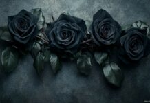 Dark roses desktop background.