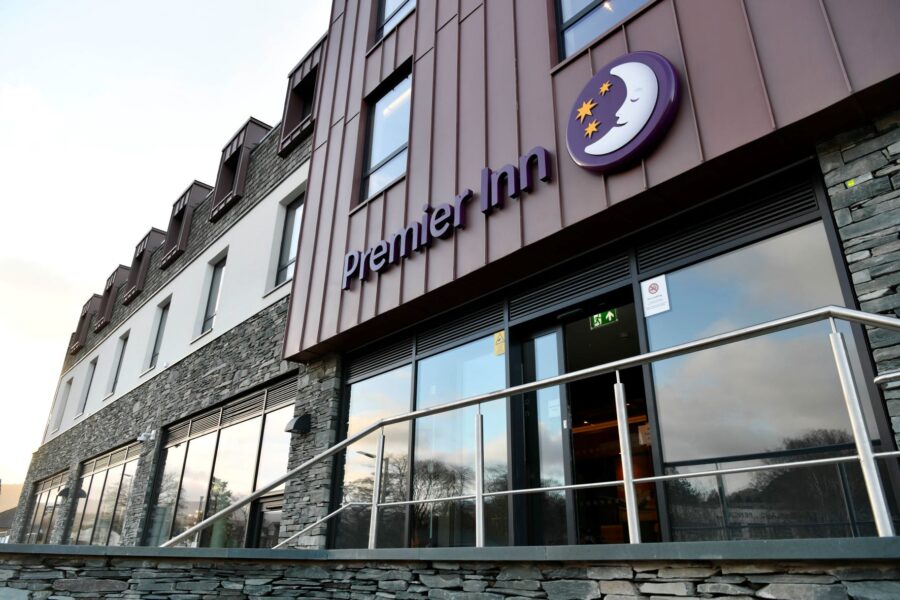 LOW RES Premier Inn Keswick hotel frontage and signage