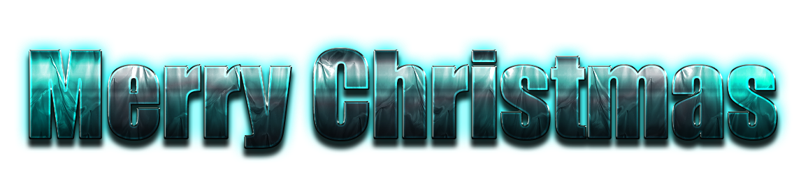 Merry Christmas Word PNG Image