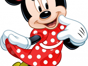 Minnie Mouse, animated character, Disney icon, polka dot dress, Minnie Mouse PNG