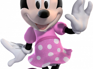 minnie mouse, animated character, disney icon png, pink dress