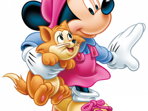 Minnie Mouse, cartoon character, cute cat, Disney character, Minnie Mouse PNG