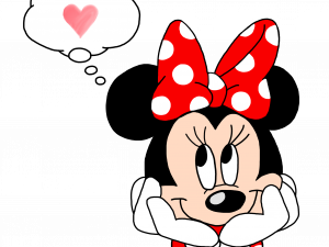 Minnie Mouse, cartoon character, love expression, polka dot bow, Minnie Mouse PNG