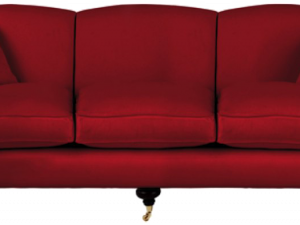 red sofa png, modern couch, upholstered seating, living room furniture