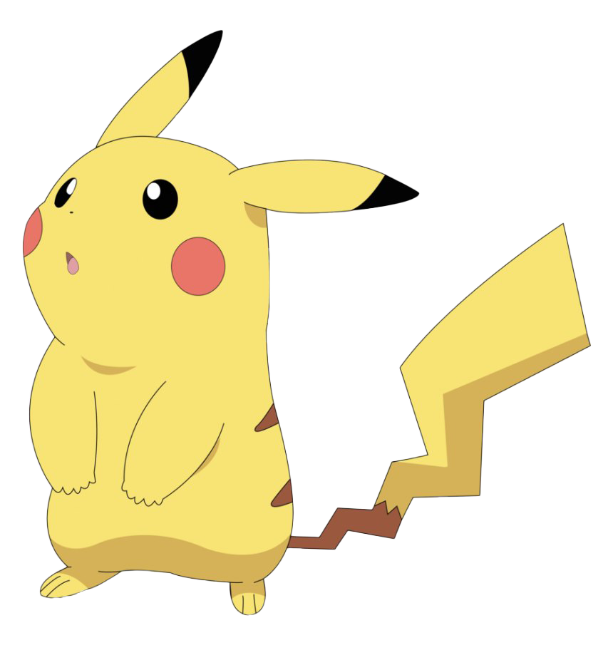 Pikachu character illustration, electric mouse Pokémon, cute anime creature, popular game mascot, Pikachu PNG