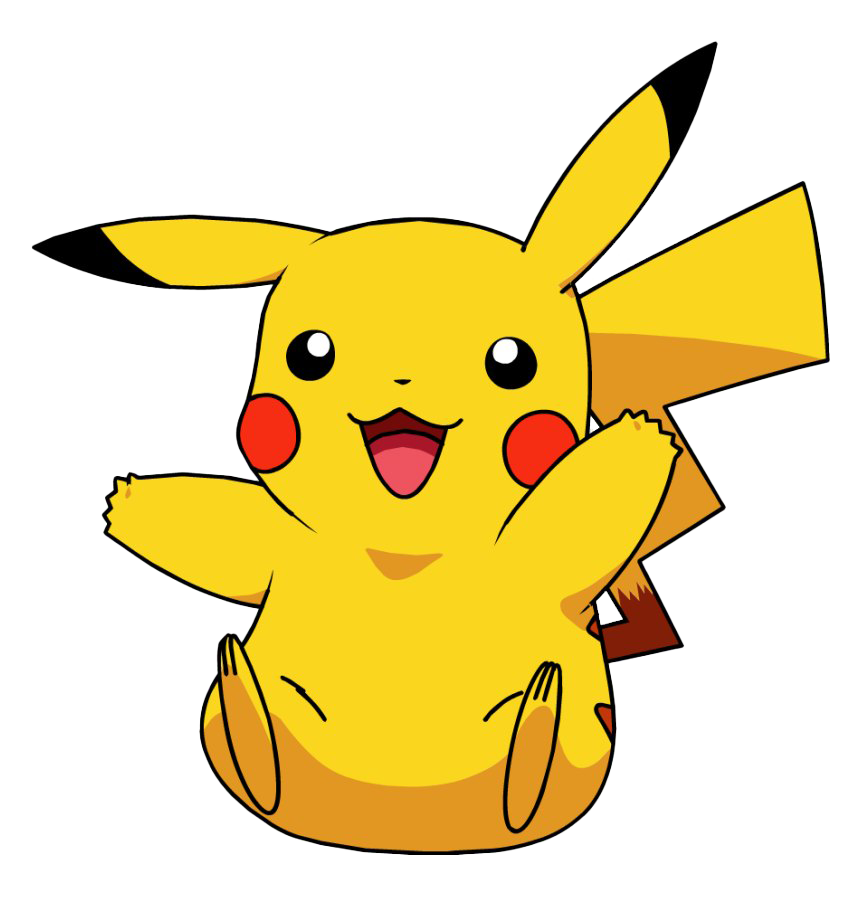 Pikachu character illustration, electric-type Pokémon, animated creature, playful mascot, yellow Pokémon, Pikachu PNG