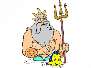 King Triton Trident PNG