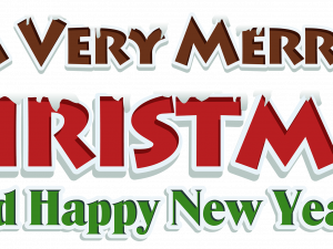 Merry Christmas Word Art PNG HD Image