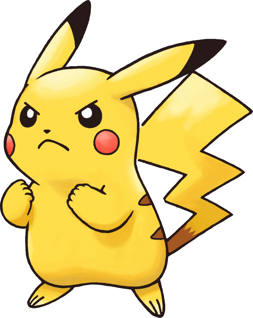 Pikachu character illustration, electric mouse Pokémon, animated yellow creature, Pokémon franchise mascot, Pikachu PNG