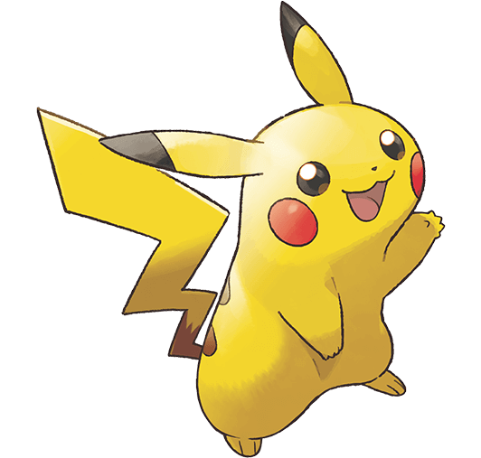 Pikachu character illustration, electric type Pokémon, cute yellow creature, popular anime figure, Pikachu PNG