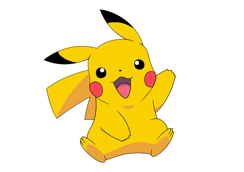 Pikachu character illustration, animated yellow creature, popular franchise mascot, Pikachu PNG