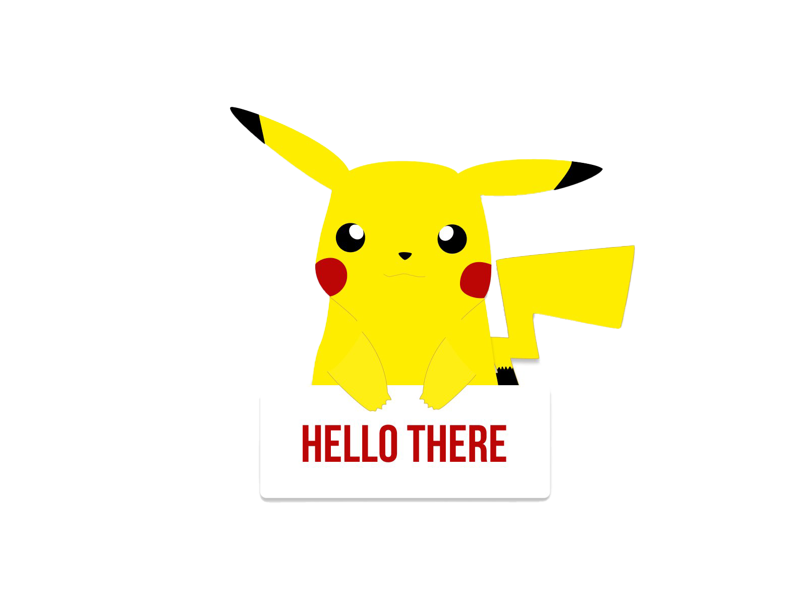 Pikachu Greeting Sign, Cute Cartoon Character, Yellow Electric Pokémon, Friendly Hello Message, Pikachu PNG