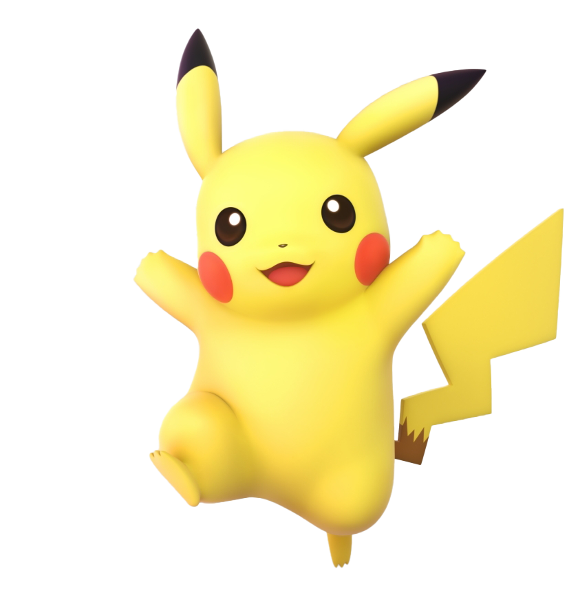 Pikachu character illustration, electric mouse Pokemon, animated yellow creature, popular video game icon, Pikachu PNG