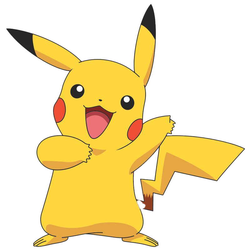 Pikachu Character Image, Electric Type Pokémon, Cute Anime Creature, Iconic Game Mascot, Pikachu PNG