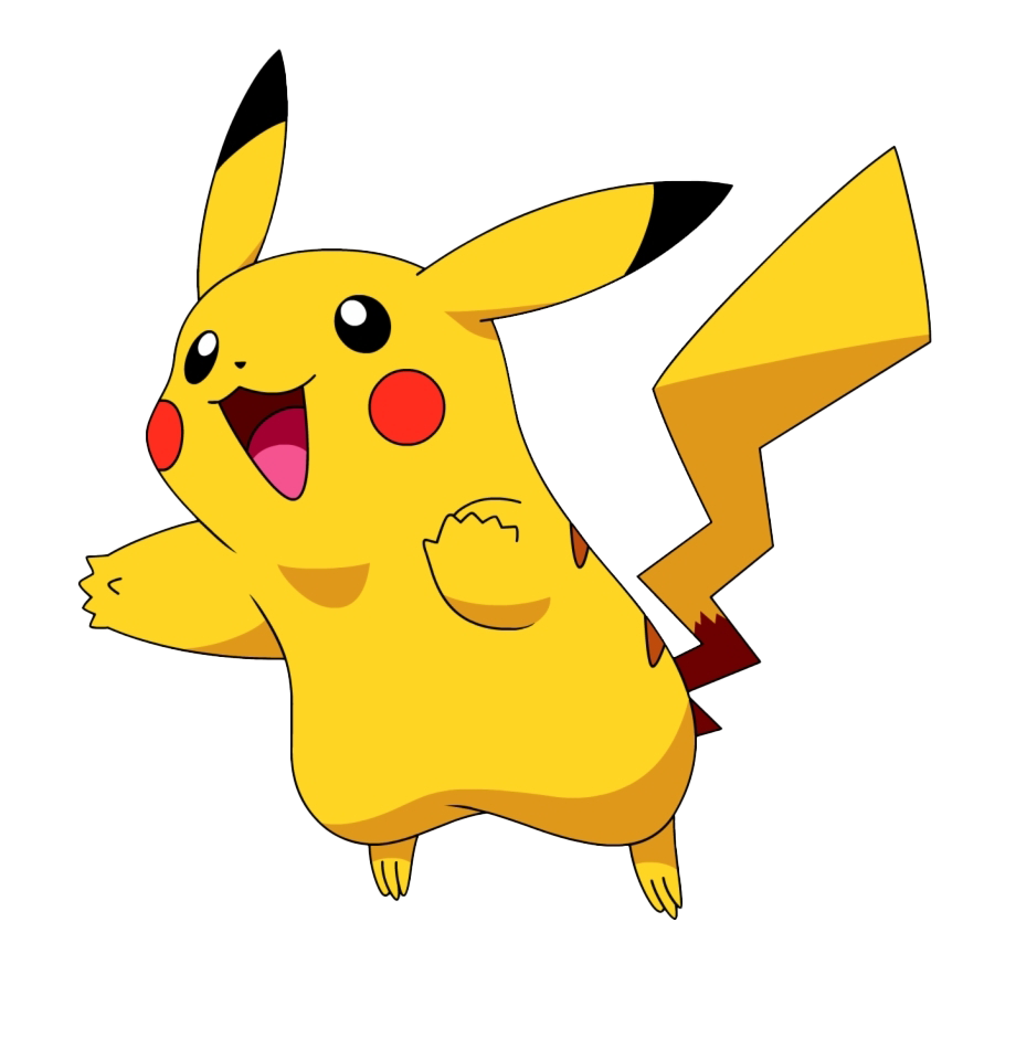 Pikachu character illustration, electric-type Pokémon, cute yellow creature, anime mascot, Pikachu PNG