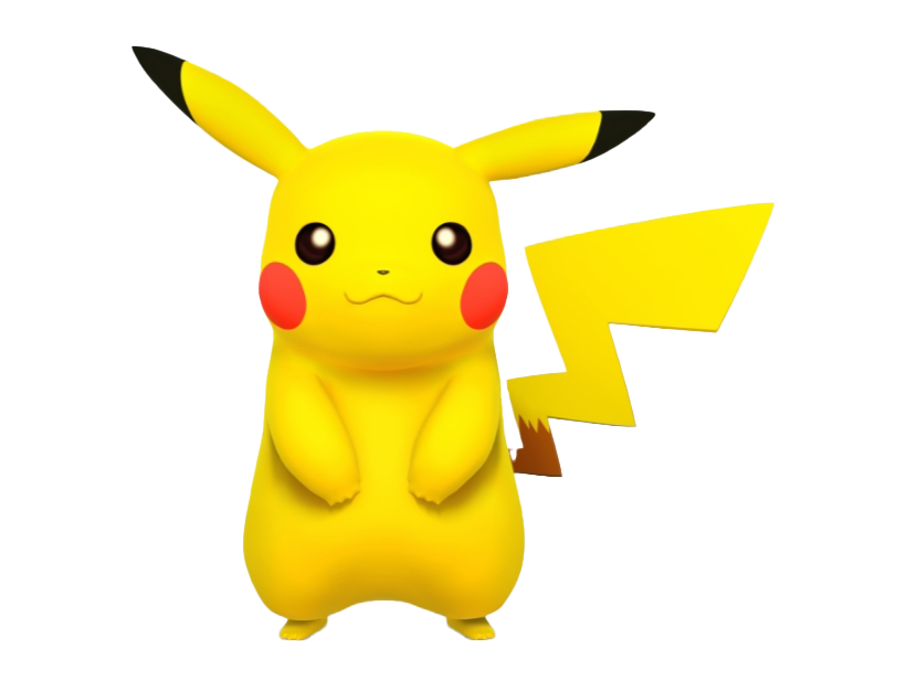 Pikachu Character, Electric Type Pokémon, Cute Yellow Creature, Iconic Video Game Figure, Pikachu PNG