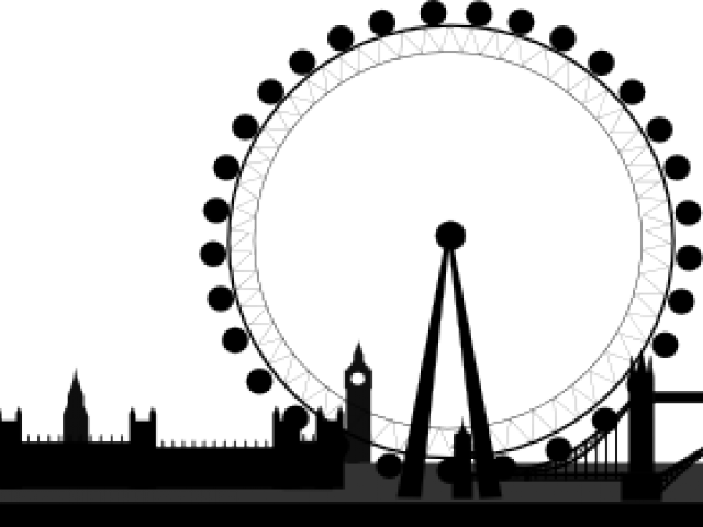 Ferris Wheel Silhouette Transparentee HQ