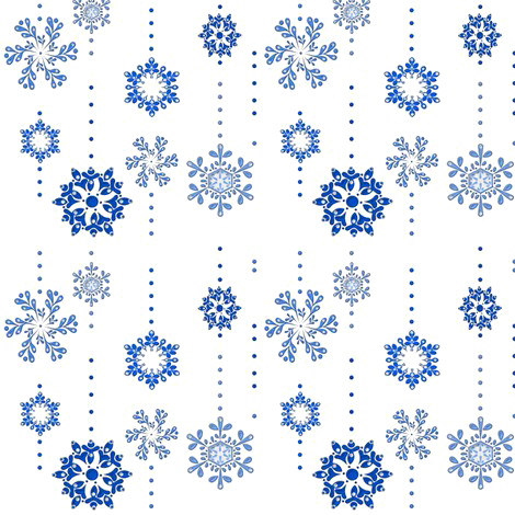 Blue Snowflakes PNG Pic