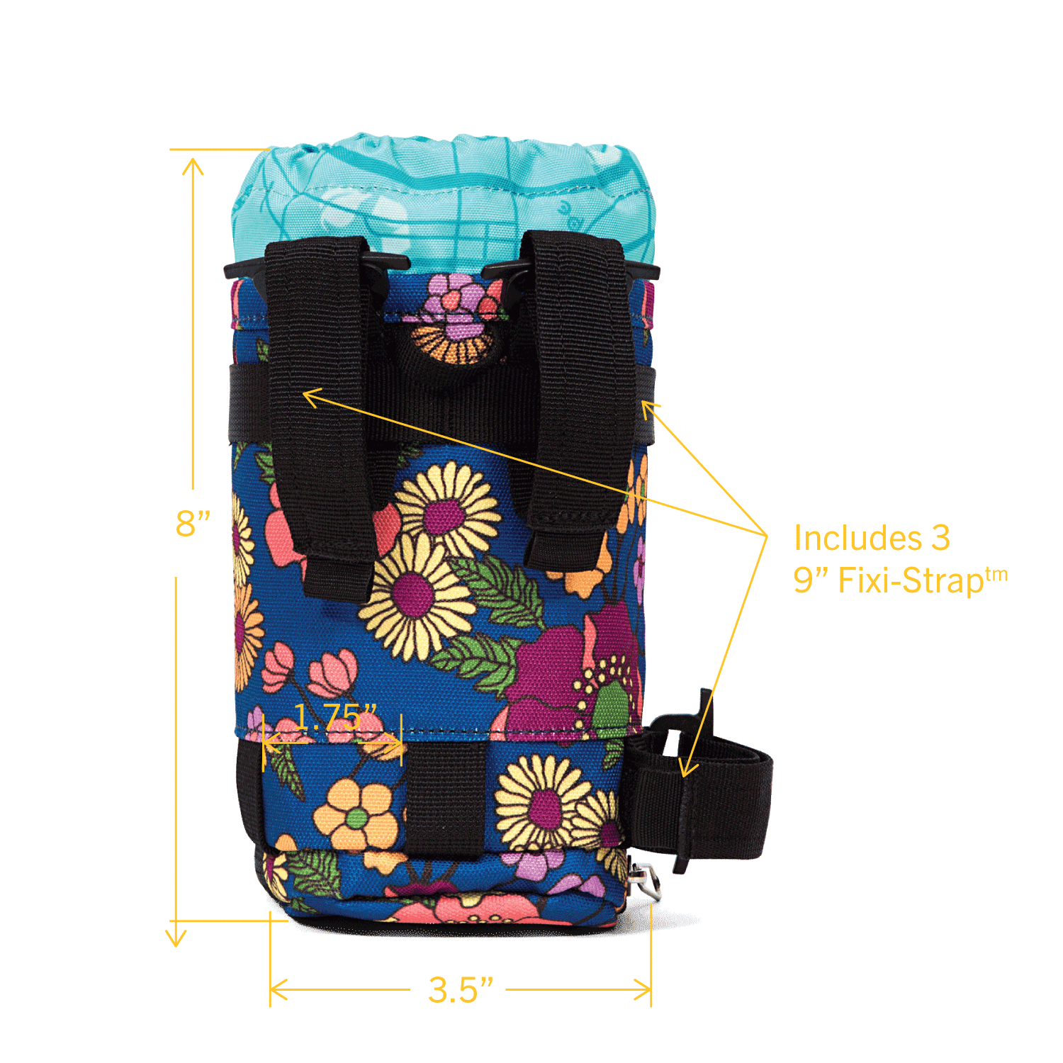 Willis Stem Bag in Meadow back view | Po Campo color:meadow;